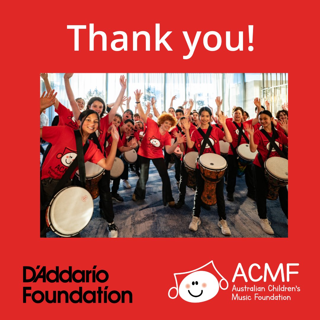 Australian Children's Music Foundation (@acmf) on Twitter photo We are proud to announce we have received a generous grant from the <a href="/DAddarioFdtn/">D'Addario Foundation</a>. Thank you. Your donation will help support music education for children who would otherwise miss out.
#changingyounglivesthroughmusic #musicismagic #musiceducation We are proud to announce we have received a generous grant from the <a href="/DAddarioFdtn/">D'Addario Foundation</a>. Thank you. Your donation will help support music education for children who would otherwise miss out.
#changingyounglivesthroughmusic #musicismagic #musiceducation