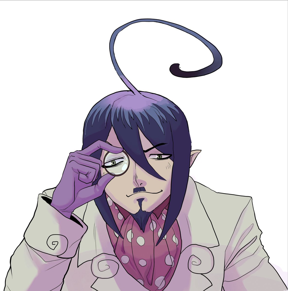 kommunalco's tweet photo. And one more time.  What if Mephisto had mustache? now colorized 
__________
#blueexorcist #aonofutsumashi #aoex #aonoexorcist #Memes #meme #art #artwork #fanart #mephisto #MephistoPheles #poltoriyaart https://t.co/CnwKARD6d8