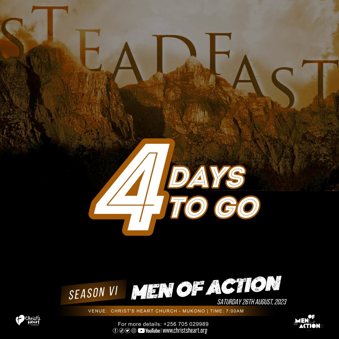 🤩 4 Days to Go! 

 👨🏿‍💼👨‍💼👨🏼‍💼 Invite 3 Men!!!      
🎯 Like, retweet and tag every man that should attend.  

 #MenofActionVI!