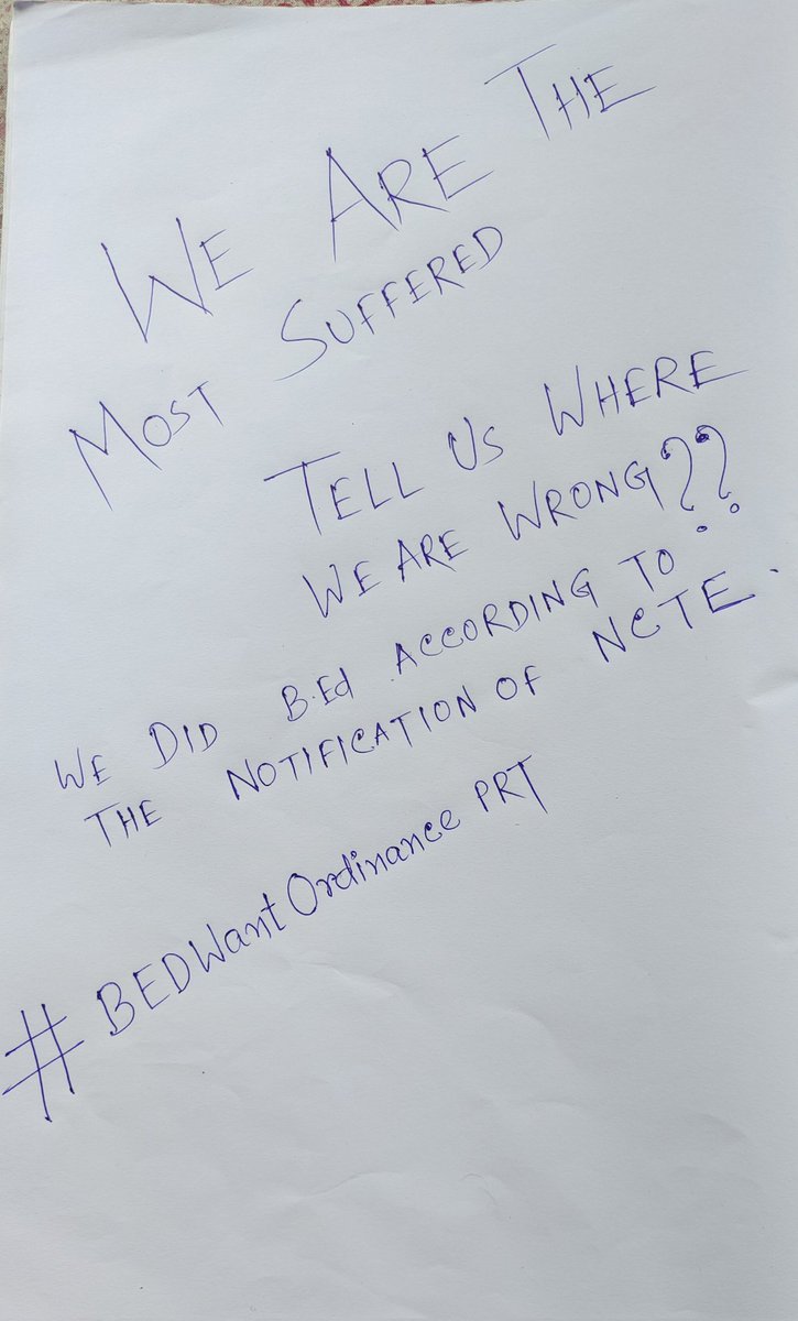 AgniswarMalik's tweet photo. #BEDWantOrdinancePRT

@EduMinOfIndia
@dpradhanbjp
@ncteDelhi
@MHRD
@PMOIndia
@AmitShah
@VPIndia
@rashtrapatibhvn
@MamataOfficial
@PIB_India
@TOIIndiaNews
@indiatvnews
@News18India
@airnewsalerts
@abpanandatv
@TheLallantop
@aajtak https://t.co/t7L4xFsKDB