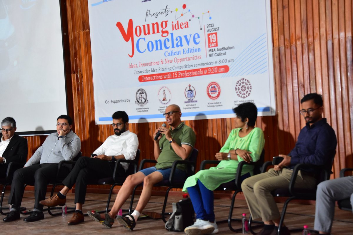 roshankynadi's tweet photo. Had the privilege of interacting with a lot of young aspiring Entrepreneurs as a panelist in The Young Idea Conclave held at NIT Calicut on 19th August 2023. https://t.co/61nM1Xxt1M