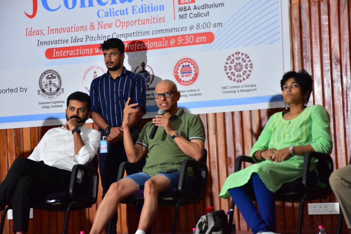 roshankynadi's tweet photo. Had the privilege of interacting with a lot of young aspiring Entrepreneurs as a panelist in The Young Idea Conclave held at NIT Calicut on 19th August 2023. https://t.co/61nM1Xxt1M