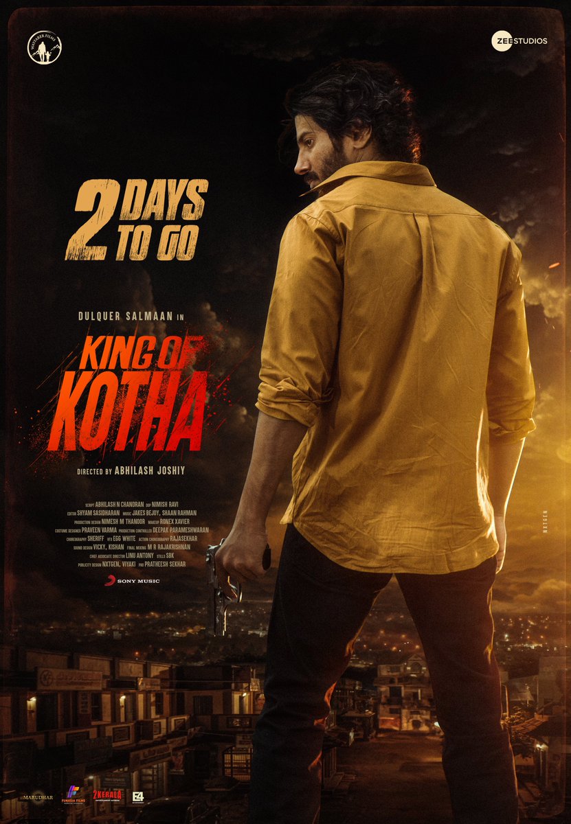 Get Ready to Witness the KOK Storm in Theatres ⚡🔥 2 DAYS TO GO! Book your tickets now - linktr.ee/kingofkotha #KingOfKotha @dulQuer @AishuL_ @actorshabeer @Prasanna_actor #AbhilashJoshiy @NimishRavi @JxBe @shaanrahman @ActorGokul @ActorSarann @TheVinothCj @zeestudiossouth…