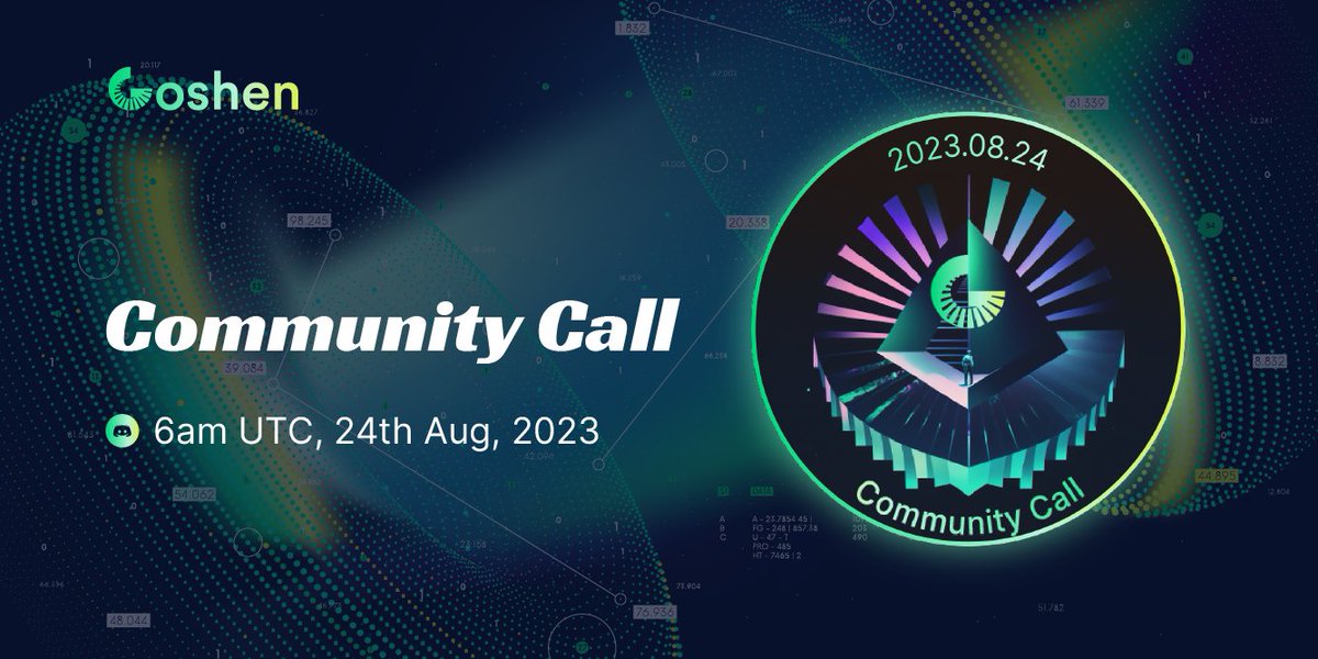 goshen_network's tweet photo. 📢 Calling all community members! 🌐 

Join us for our weekly community call on August 24th at 6 am UTC 

🗓️ We'll be answering your questions and discussing the latest updates 

Don't miss this opportunity to connect and get involved! 🤝

https://t.co/cl1CUlwxq3 https://t.co/NMiZHT8liE