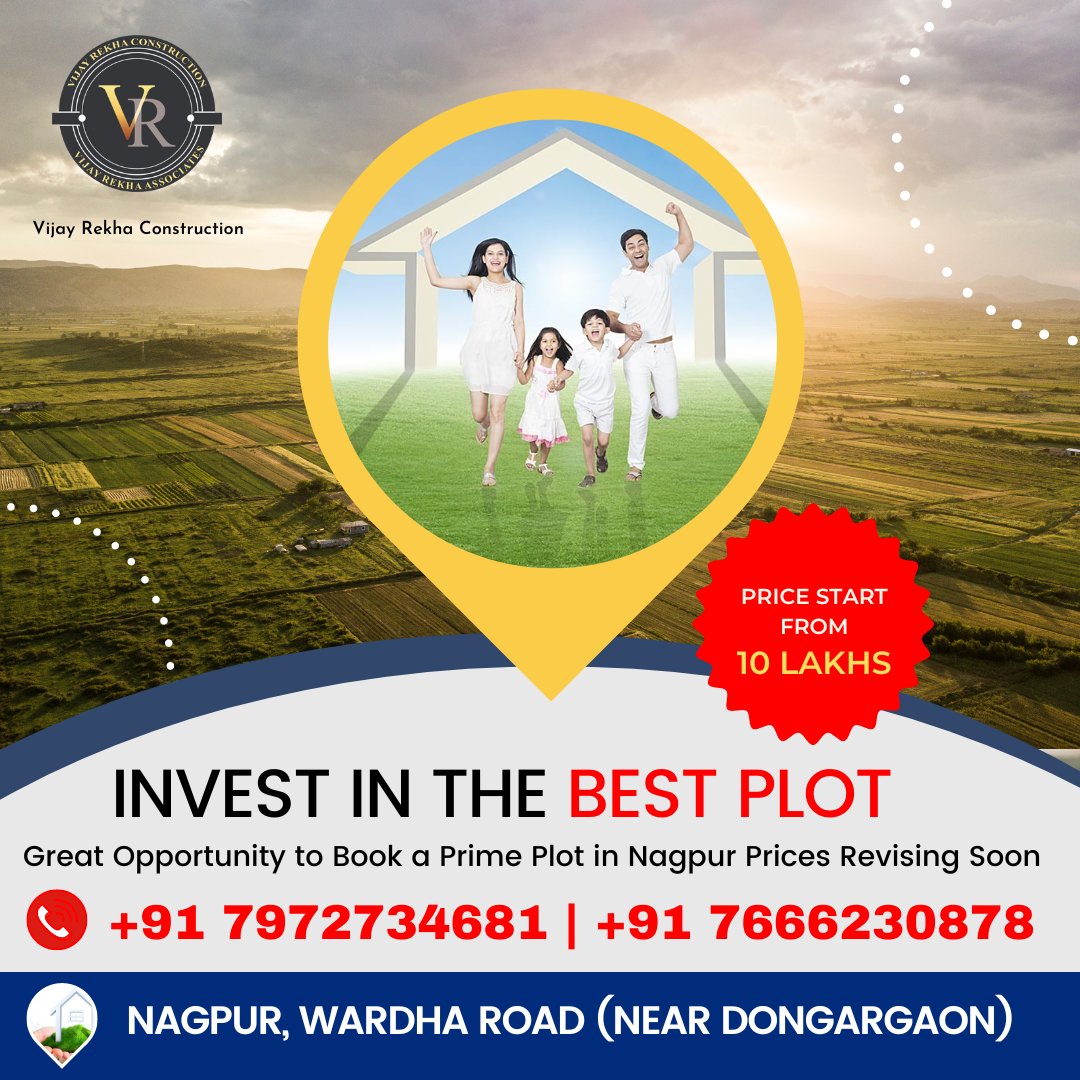 VRekhabz1's tweet image. Investment in Plots at Nagpur on wardha road for your future assets.
Contact no:-+91 7972734681/+91 7666230878
Office Address:- VIJAY REKHA ASSOCIATE, Shree Residency II, Nilkamal Society, Besa, Nagpur-440034.
Site Address:-Nagpur, Wardha Road ( Near Dongargaon)

#residentialplot