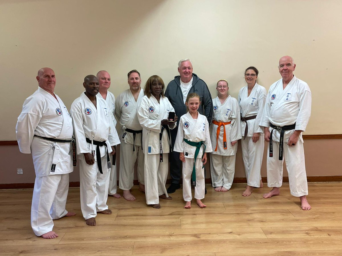 Last night I was was pleasant surprise. A former member @patrickhallissey presenting me with a miniature version of my MBE. Humbled thank you Pat.