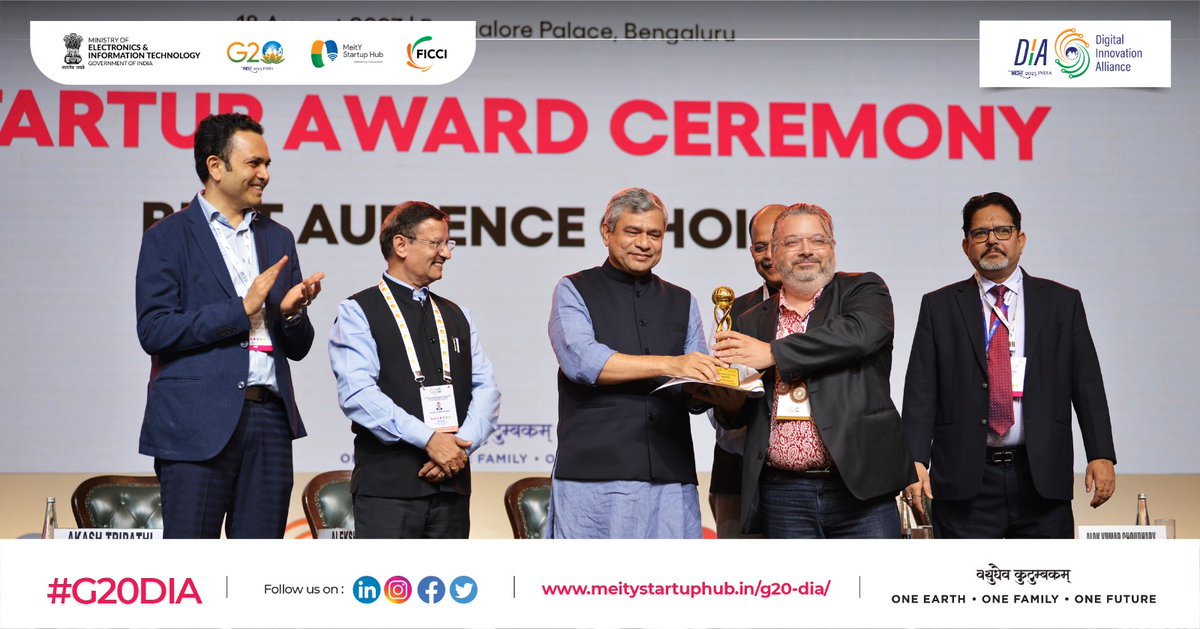 Brad, France, an Agri-tech startup received the Top Audience Choice Startup Award, at the #G20DIAMegaSummit.



#G20DIA #G20India #G20DEWG #DigitalInnovationAlliance #StartUp #AmritKaal #Techade