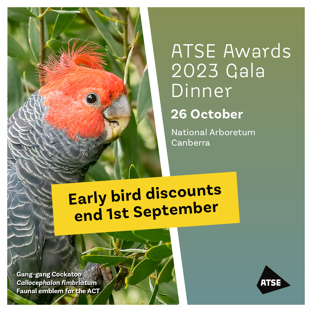 🎟️ Early bird alert! Don't miss out on discounted tickets for the #ATSEAwards Gala Dinner.

Book before Sept 1 to save on your ticket &amp; join us in celebrating Australia's remarkable STEM excellence.

🔗 Register now &amp; join us for an evening of inspiration: atse.org.au/news-and-event…