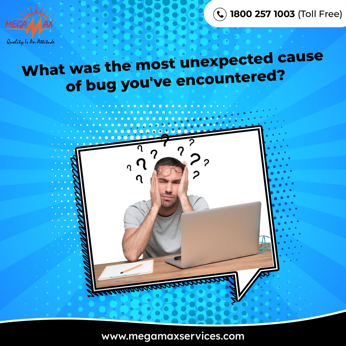 MegamaxServices's tweet image. Searching for Bugs: Unearthing the Unexpected! 😲 Share your tales of coding chaos - when the unlikeliest suspects turned into the sneakiest bugs! Let's laugh and learn from the wild world of programming surprises!
megamaxservices.com
#CodingChronicles #BugHunt #TechTales…