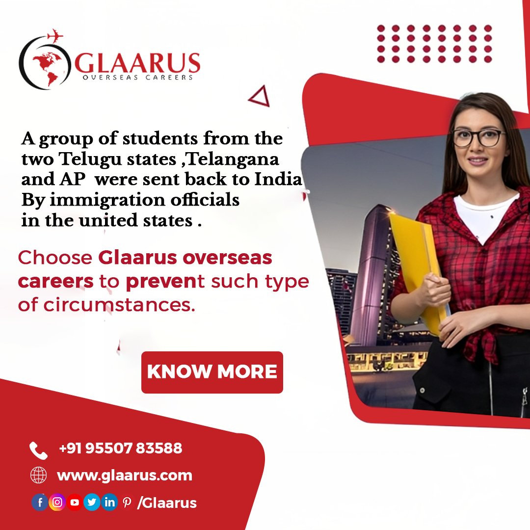 glaarus's tweet photo. Dejection In Heart, Telangana Students Face Visa Controversy In US

Reach us:https://t.co/ZXMsHoAHyw

#immigration #greencard #canadavisa #citizenship #usa #ukvisa #h #studentvisa #studyabroad #immigrationconsultant #travel #visaonline #visaconsultants #agentvisa https://t.co/eMJVf9IlQo