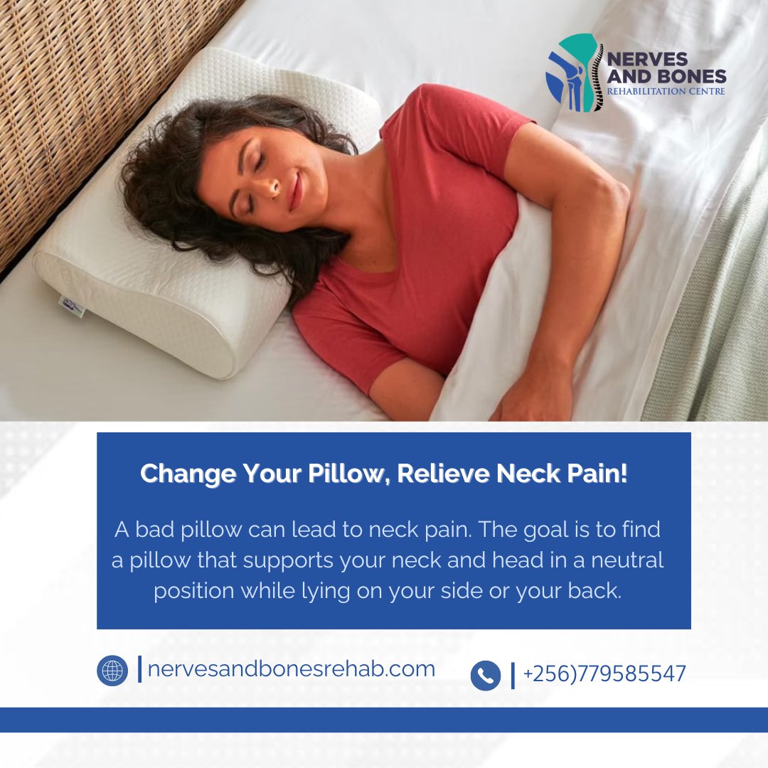 nervesandbones's tweet photo. Poor pillows might be causing your chronic neck and back pain. Invest in a pillow that fully supports your neck and head while you rest. Say goodbye to discomfort! 😊🛌 #PillowSupport #SleepPainFree https://t.co/2OqpjqhvY2