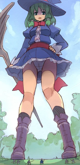 むかし、ツクールXPのデフォルトキャラにヒルダって魔女がいたんだけど、とあるゲームで性悪ヤンデレコンプ拗らせ魔女扱いされていて…お陰様で新たな性癖に目覚めました。そしてサイズフェチ絵も描いてしまった…という思い出。 