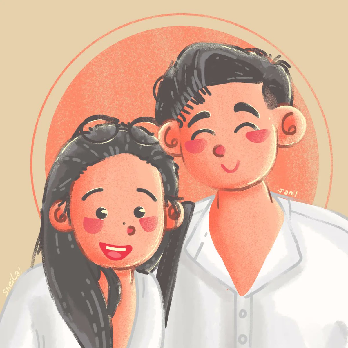 sticktodraw's tweet photo. Sheila and Jam ✨👩‍❤️‍👨 
Hey there! I'm sticktodraw and I am a digital artist based on the Philippines 🇵🇭. Let's be moots here and in other socials 👇✨
 https://t.co/DB0VxQpRar
#digitalart #digitalillustration #digitalillustrator #illustration #moots #artmoots #ArtistOnTwitter https://t.co/1xv6qIS2ja