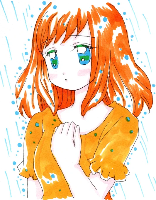 雨の想い。#イラスト 