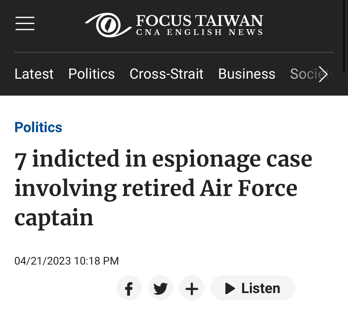 Last August, after <a href="/lude_media/">路德社lude media</a> revealed that there were CCP’s spies in the TW Air Force and government, TW defense ministry quickly “confirmed” that “NO CCP’s spy in TW Air Force or near the President” and smeared Lude Media within 24 hours.
However, there are more and more spy