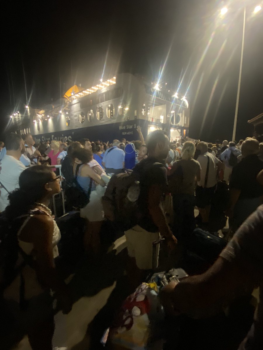 Ferry travel for Greek islands! Thousands get off and on! #greekislands #ferrytravel @BlueStarFerries  #patmos to #pireaus #Athens