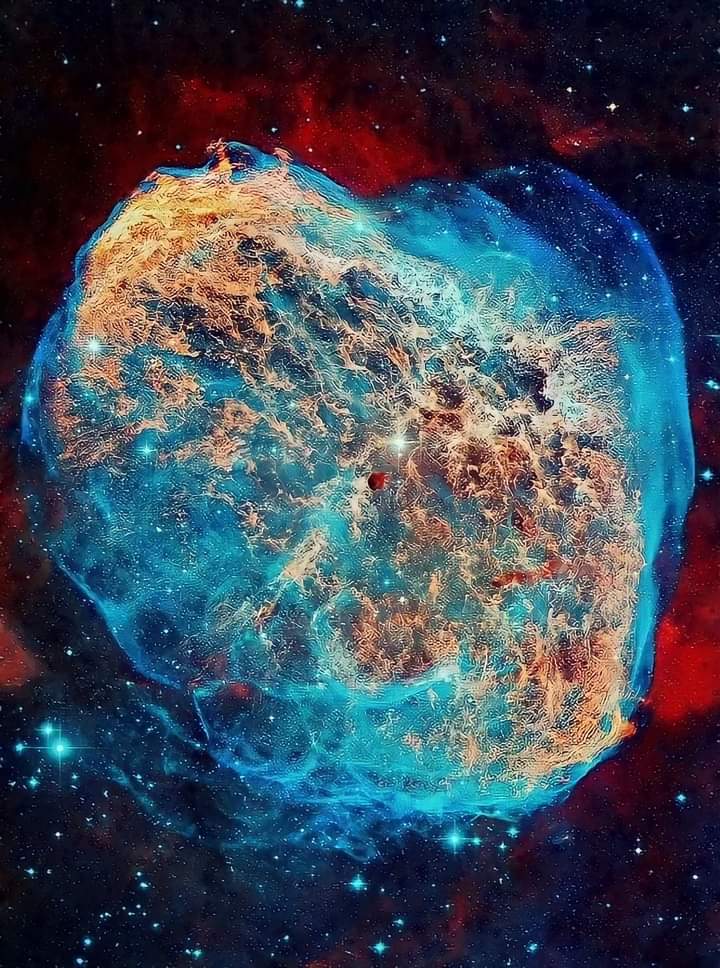 NGC6888 Crescent Nebula in Cygnus constellation by Hubble telescope #NASA #ESA #Hubble