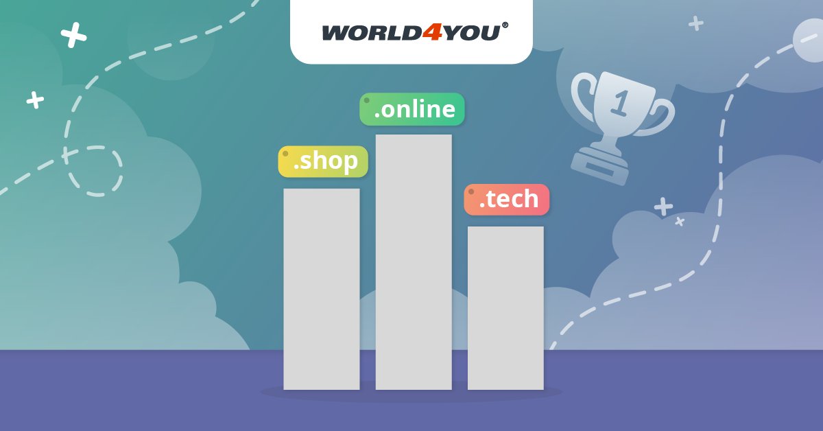 Die neuartigen Top-Level-Domains .online, .shop und .site sind bei World4You besonders gefragt. 🆕🌐

Ihre Beliebtheit ist darauf zurückzuführen, dass sie als modern, einprägsam und sprechend gelten. 👀 Sicher dir jetzt deine #Domain zum Aktionspreis: w4y.at/domain