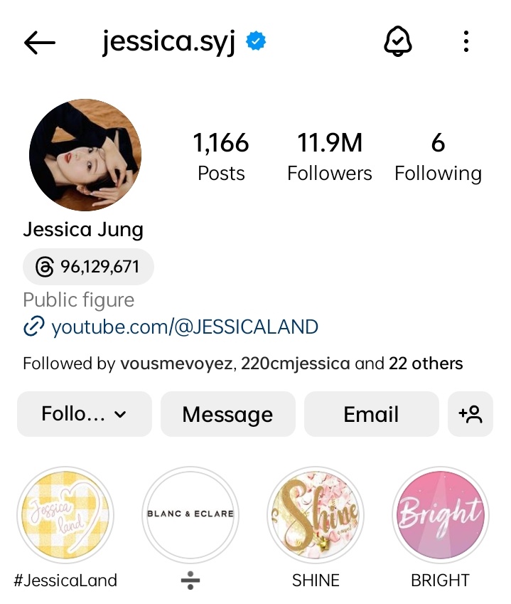 📌230822 Jessica Jung reached 11.9 Million Followers on Instagram🎉

Congratulations!🎉🎉

#JessicaJung #제시카정 #제시카 #ジェシカ #鄭秀妍 #潔西卡 #郑秀妍 #เจสสิก้าจอง #jungsooyeon #정수연