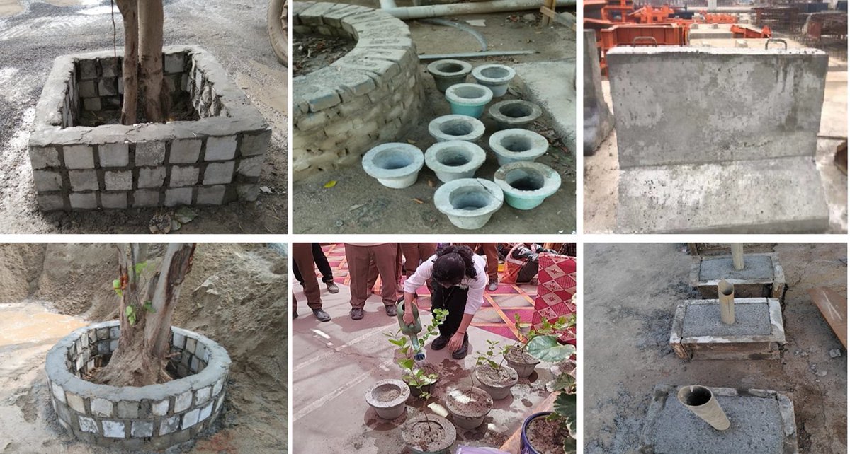 KEC_Intl's tweet photo. KEC International Ltd reused residual concrete for casting crash barriers, curb stones, and flower pots at its metro rail projects. #KECInternational #KECxESG #ThisIsRPG @kejriwalv1 @RPGEnterprises @SaeTowers @KEC_AsianCables https://t.co/LcSbUltY4i