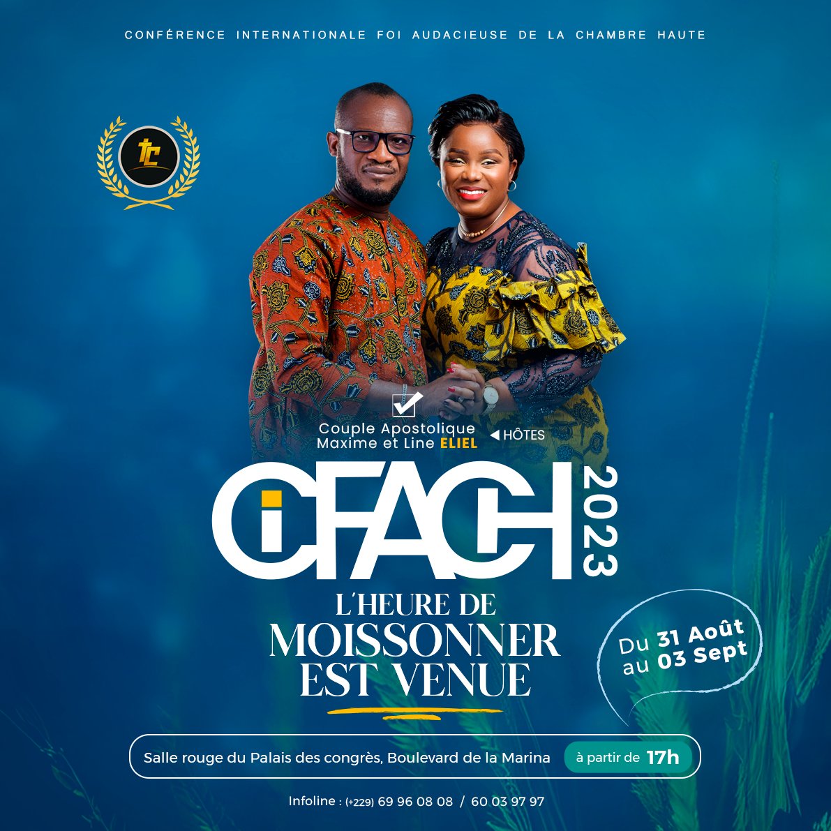 Le couple ELIEL est une bénédiction pour Terre de Canaan et au-delà. Leurs personnalités exceptionnelles et leur amour pour Dieu inspirent à l'épanouissement spirituel et à l'impact positif.

#TerreDeCanaan #Cifach2023 #joeltatu #JeanneMonney  #LineEliel #apotremaximeeliel