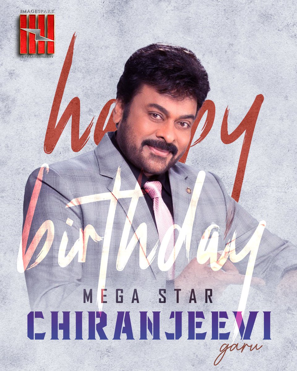 Wishing the iconic Megastar @KChiruTweets garu a blockbuster Birthday🌟 Your journey in cinema has been awe-inspiring, and your charisma is unmatched.💫 May this special day be as legendary as you are! 💐❤️ #HBDMegastarChiranjeevi