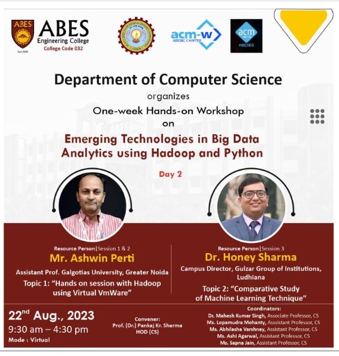 AshwinPerti2's tweet photo. FDP on Emerging Technologies in Big Data Analytics using Hadoop and Python.
#bigDataAnalytics
@Galgotia_Uni https://t.co/ckF6uyHI8w