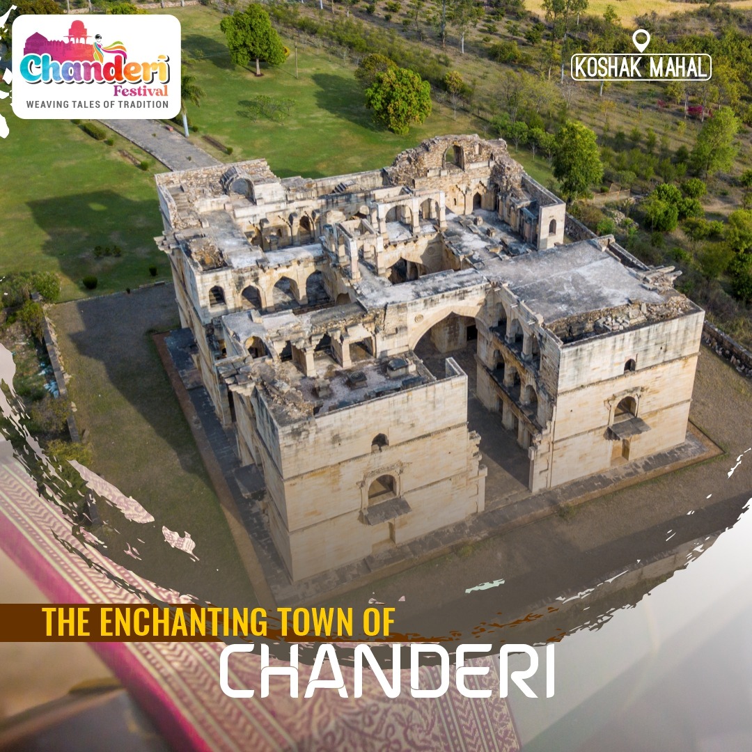 ChanderiFest's tweet photo. "Chanderi: Where Heritage and Art Dance in Harmony

Step into a realm where history whispers through magnificent architecture and artistic mastery. From the regal tales spun into Chanderi sarees to the architectural marvels, it's a journey through time and creativity. https://t.co/fIRCCV74bO