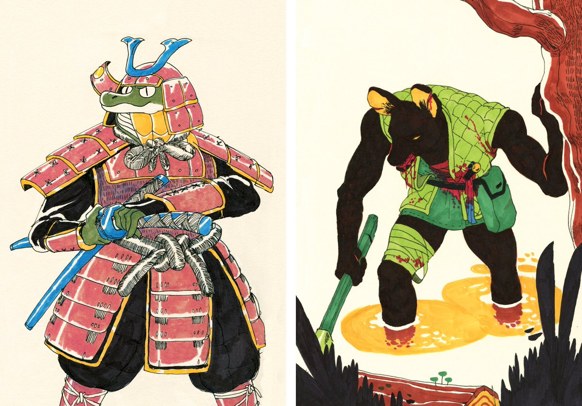 After looking at the printing specs for my comic I realized there will be some pesky extra blank pages! 

So for the inside of the cover I added two of my favorite Dog and Dagger drawings. Everyone loves extra stuff! will be nice to see these printed😄