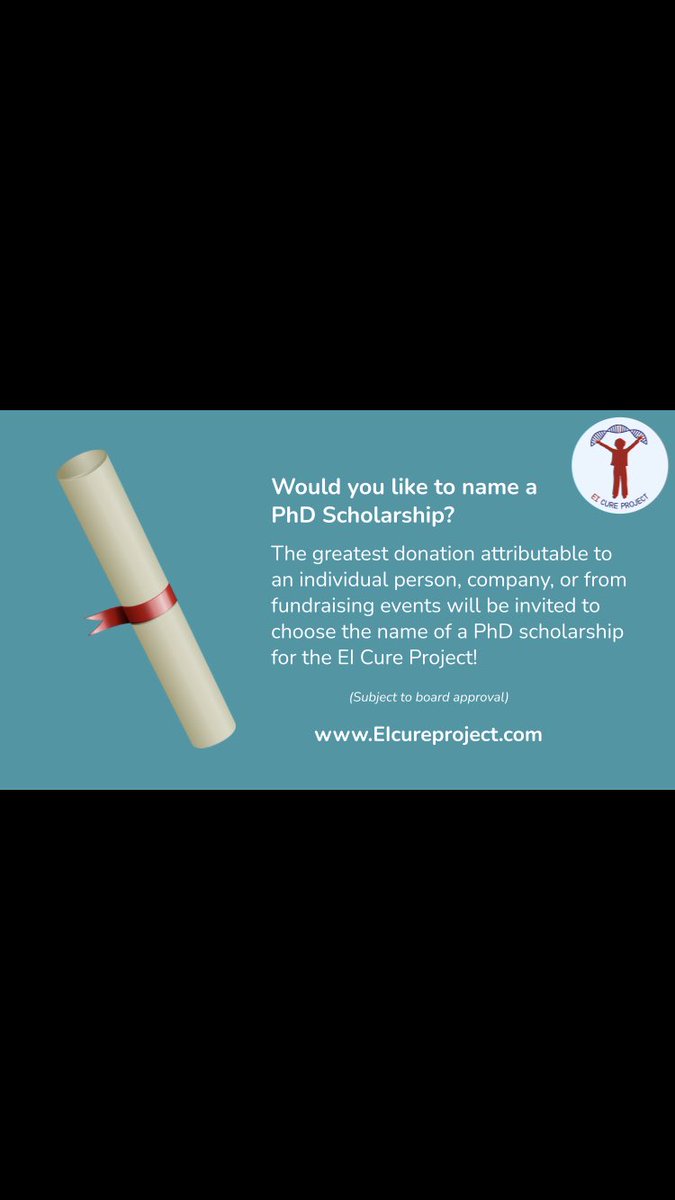 EI_cure_project's tweet image. I’m delighted to introduce our new Flyer 😍

The latest promotion…

Would you like to NAME a PhD Scholarship? ✅

Wouldn’t that be amazing, to become a part of life-changing research! 🥳

#eicureproject #ichthyosis #dermatology #geneediting #raredisease #findacure #notforprofit