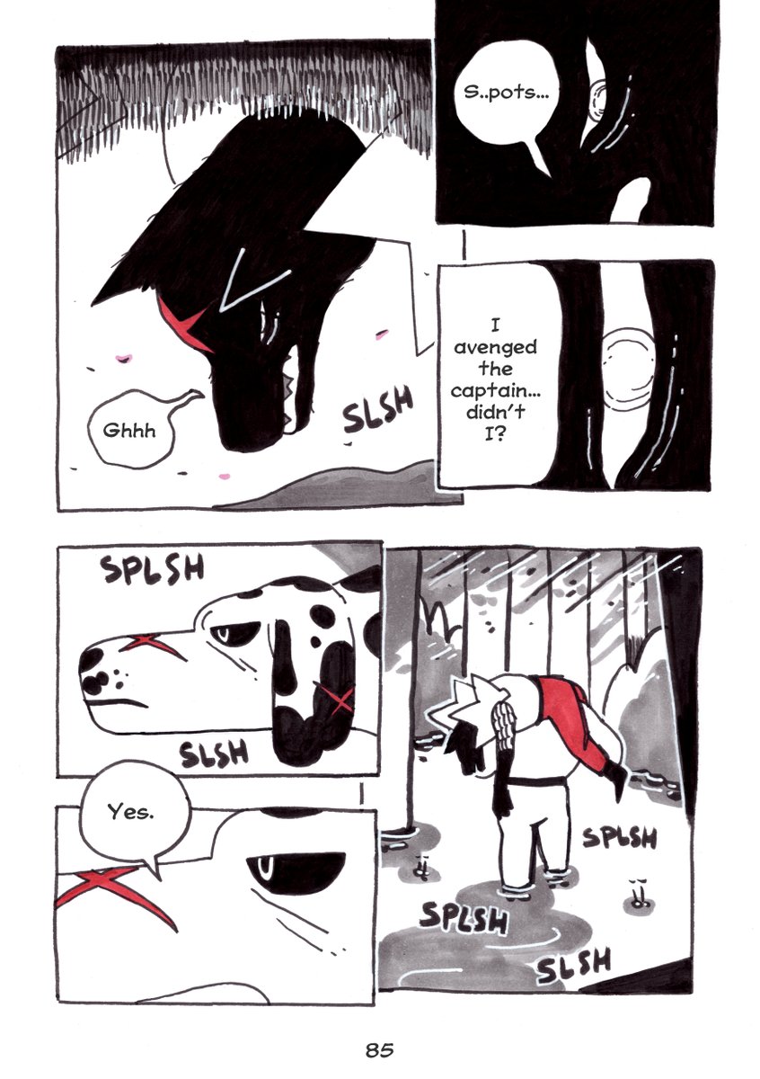 Got some feedback that the ending felt a bit rushed! 

So I added in page 84. Now there's a bit more time in between losing consciousness and awakening. S'all good!