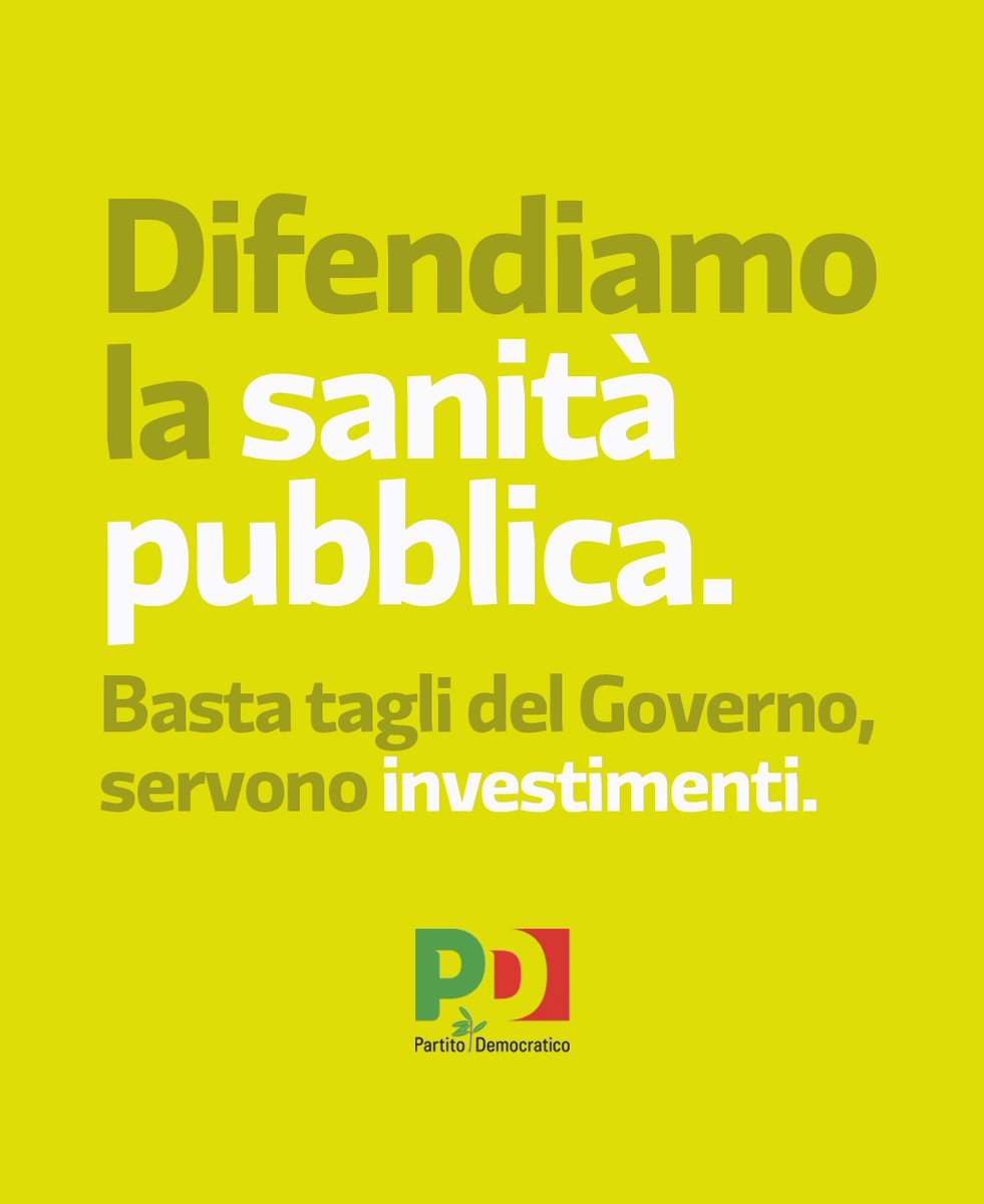 Dal Governo altri 4 mld di tagli sulla #sanità. Impediamolo e difendiamo il diritto alla salute.
"Curarsi in modo appropriato non può dipendere dallo spessore del portafoglio o dal luogo di residenza. Mobilitiamoci per difendere e rilanciare la  #SanitàPubblica!"

<a href="/MarinaSereni/">Marina Sereni</a>