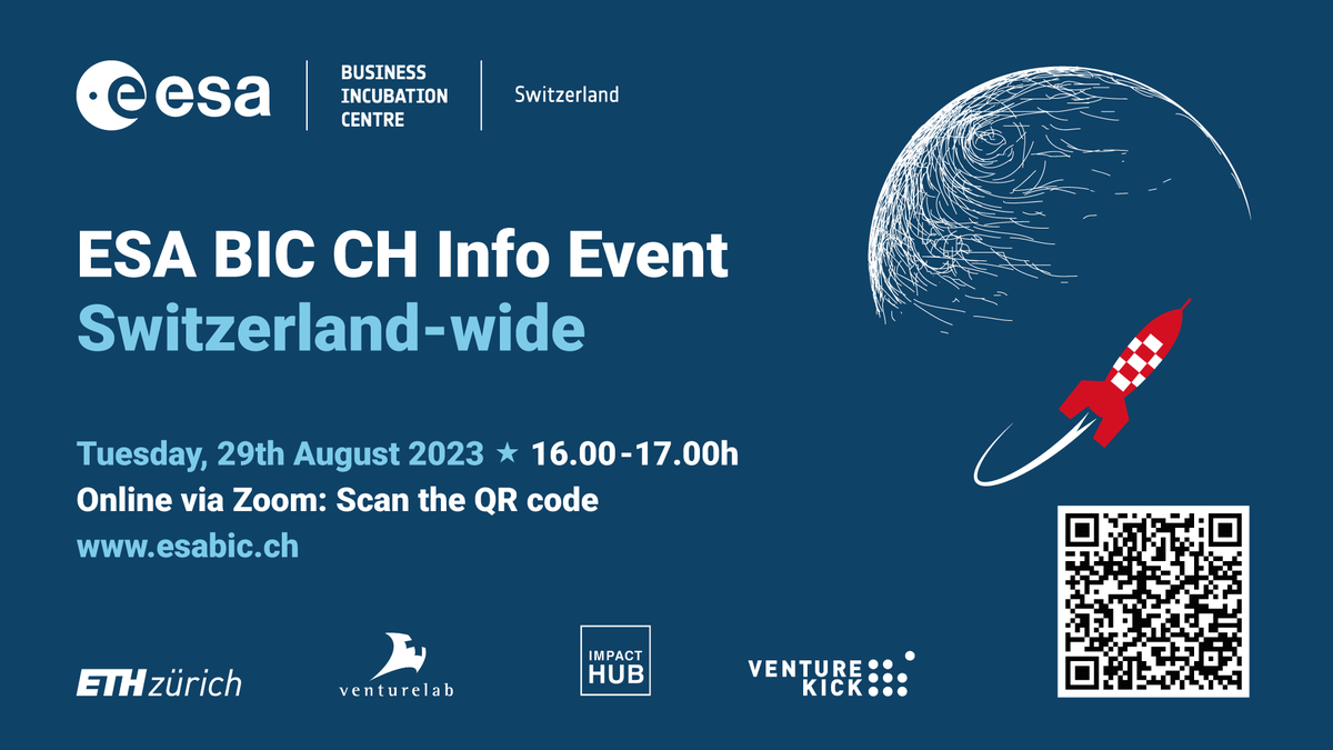 esaBICch's tweet photo. One week to go before the next @esaBICch Info Event, that will give you the opportunity to learn everything about the program, ask any question you might have and also hear what current incubatee @TerraRadTech has to say about their experience with ESA BIC Switzerland. https://t.co/AIiKGbR8pC