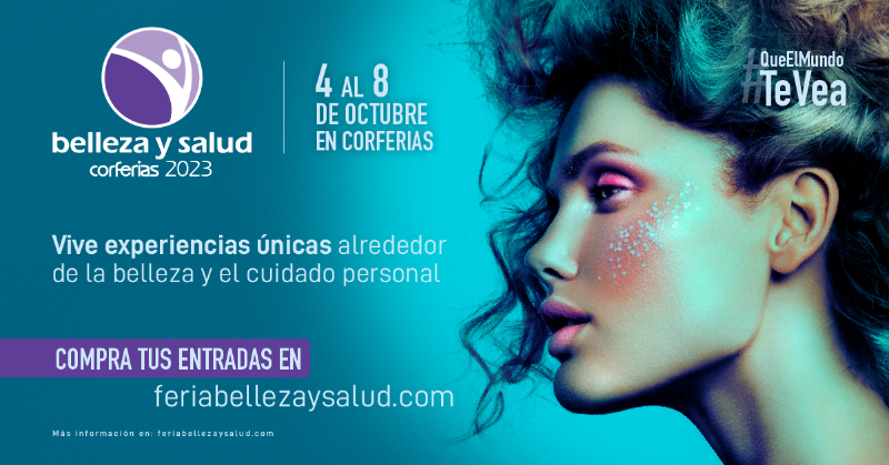 CorferiasBogota's tweet photo. ¡Que el mundo te vea! Ven a conocer las últimas tendencias y novedades en productos y servicios de belleza y cuidado personal. Vive experiencias que te conectarán con tu bienestar en Belleza y Salud del 4 al 8 de oct. en Corferias ¡Compra tus entradas ahora! 💇🏻‍♂️💇🏻