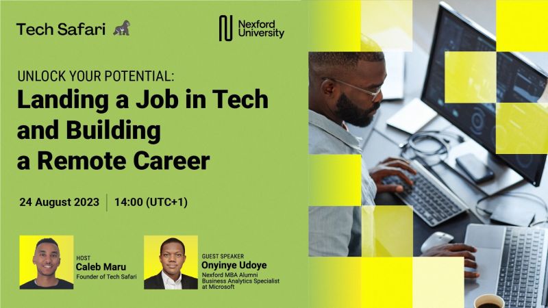 Wondering how to land a remote tech job? Next week I'll team up with @nexford and host Onyinye, Business Analytics Specialist @Microsoft to learn how he landed his remote tech job. It's going to be a great one! Join me here: lnkd.in/dT2nw3aw