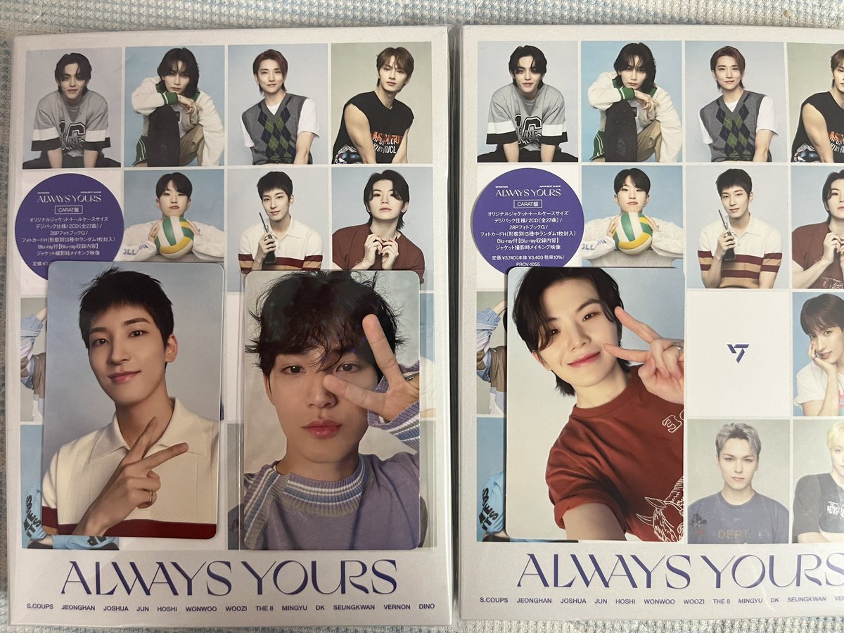 y19972000H's tweet photo. SEVENTEEN セブチ always yours 交換

譲）CARAT盤⇒ウォヌ、ウジ
         Weverse⇒ミンギュ

求）CARAT盤⇒ミンハオ、ジュン
         Weverse⇒ミンハオ

郵送での交換となります。
条件合う方お気軽にお声かけください🙇‍♀️ https://t.co/Rgs5BGKBBF