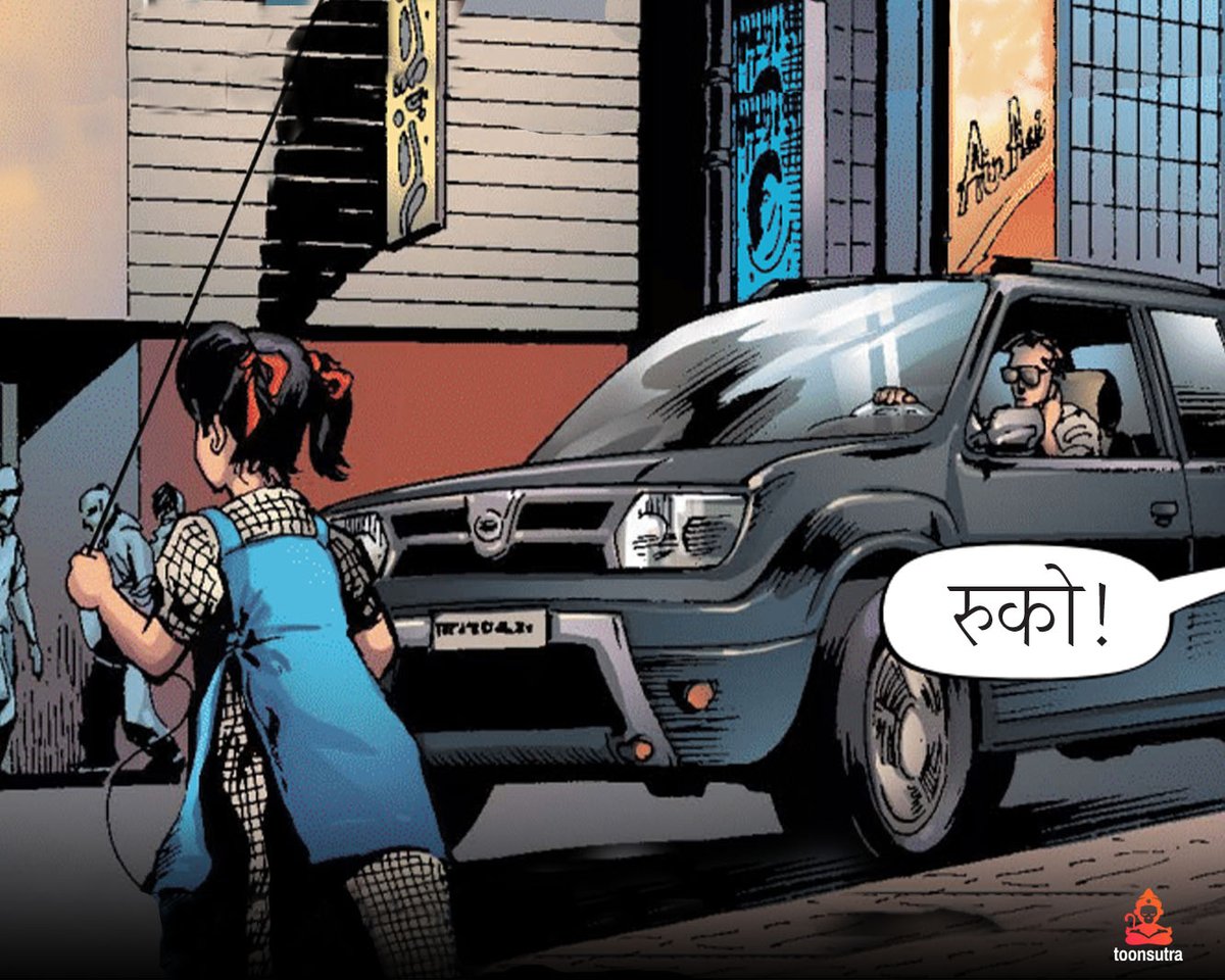 GraphicIndia's tweet image. बच्चों को तो सड़क पार करने का यह ज़रूरी नियम सिखाना ही चाहिए, लेकिन बड़ों को भी एक बात सीखनी ज़रूरी है, &quot;सड़क पार करते समय फ़ोन से नज़रें हटाके चलना भाई!&quot; 
 #TuesdayTeaching #Tuesday #Toonsutra #Webtoon #Comics