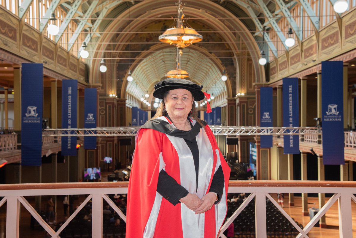 Congratulations to @VACCHO_org CEO and proud Gunditjmara woman Jill Gallagher for receiving an Honorary Doctorate from @UniMelb 

Well-deserved 🙌🎓

#AboriginalHealthInAboriginalHands

Photo courtesy University of Melbourne.