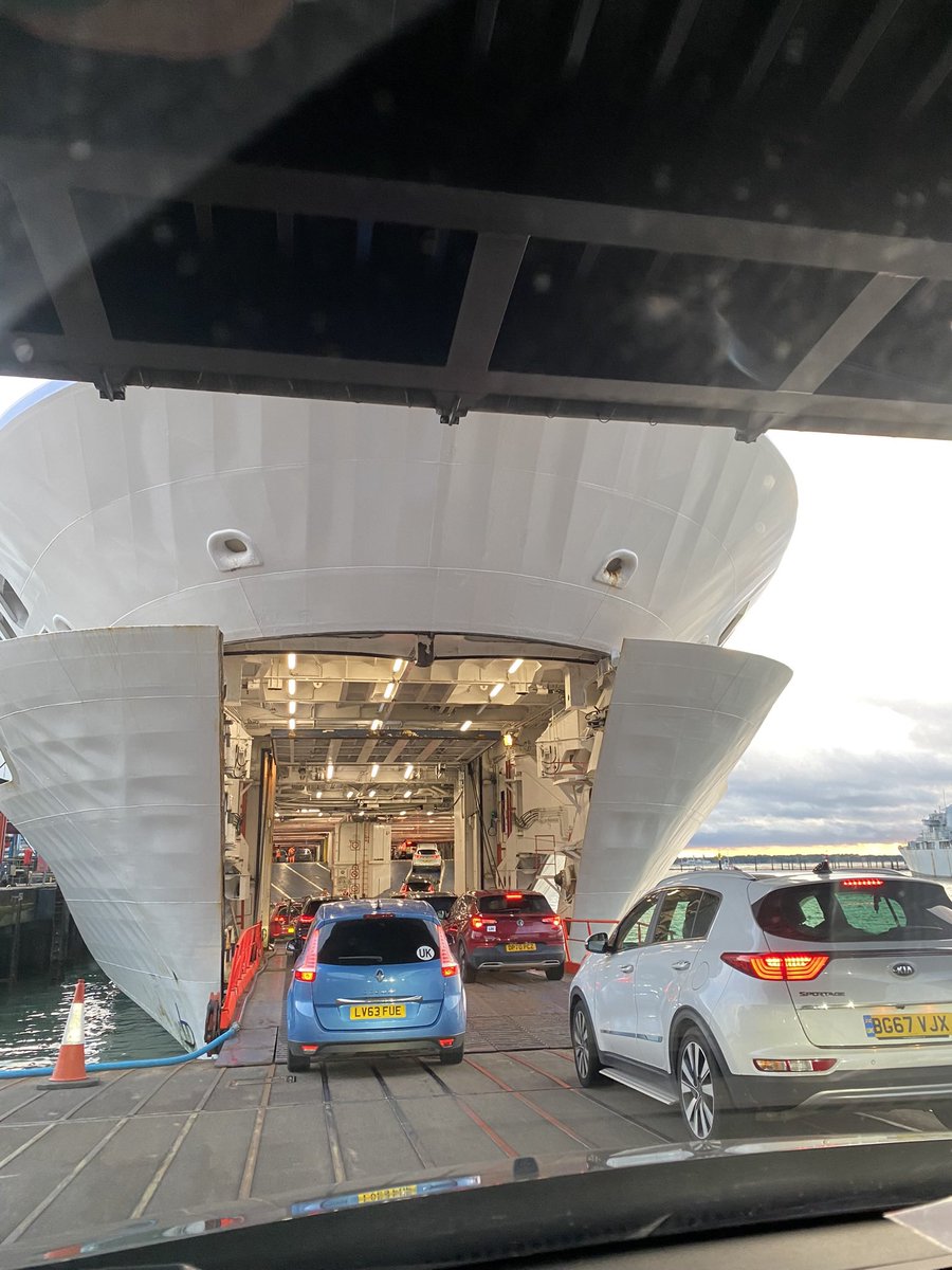 GeorgieTennan2's tweet photo. The moment of excitement when your lane finally starts loading onto the ship! #BF50 @BrittanyFerries #competition https://t.co/19b0OZ7Rqm