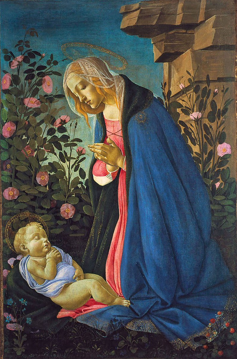 The Virgin Adoring the Sleeping Christ Child.
#SandroBotticelli  1485
