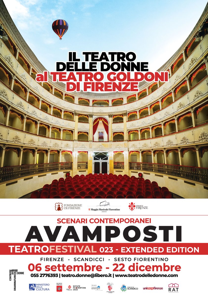 Ecco 𝐀𝐯𝐚𝐦𝐩𝐨𝐬𝐭𝐢 𝐓𝐞𝐚𝐭𝐫𝐨𝐅𝐞𝐬𝐭𝐢𝐯𝐚𝐥𝟎𝟐𝟑!
"[..]una panoramica di quanto c’è di nuovo sul fronte della drammaturgia e del teatro contemporaneo con particolare riferimento alle autrici, ai giovani autori e alle tematiche di attualità"
👉teatrodelledonne.com/?fbclid=IwAR3o…