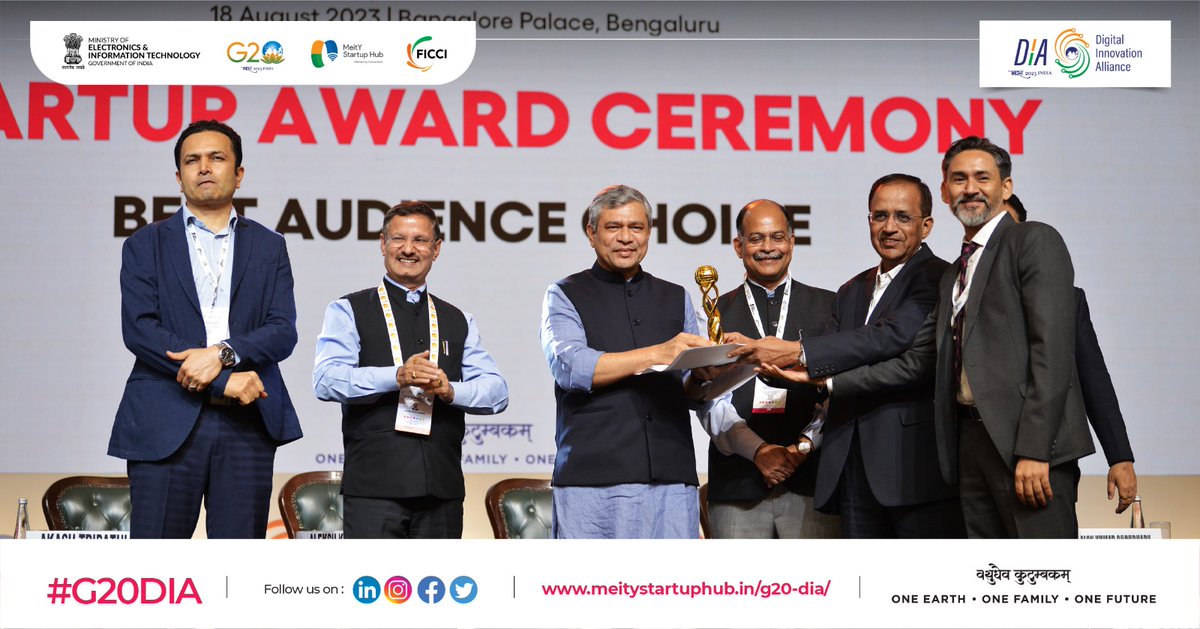 TSecond Generation Technology, India, a Secured Digital Infrastructure startup received the Top Audience Choice Startup Award, at the #G20DIASummit.

#G20DIA #G20India #G20DEWG #DigitalInnovationAlliance #StartUp #AmritKaal #Techade