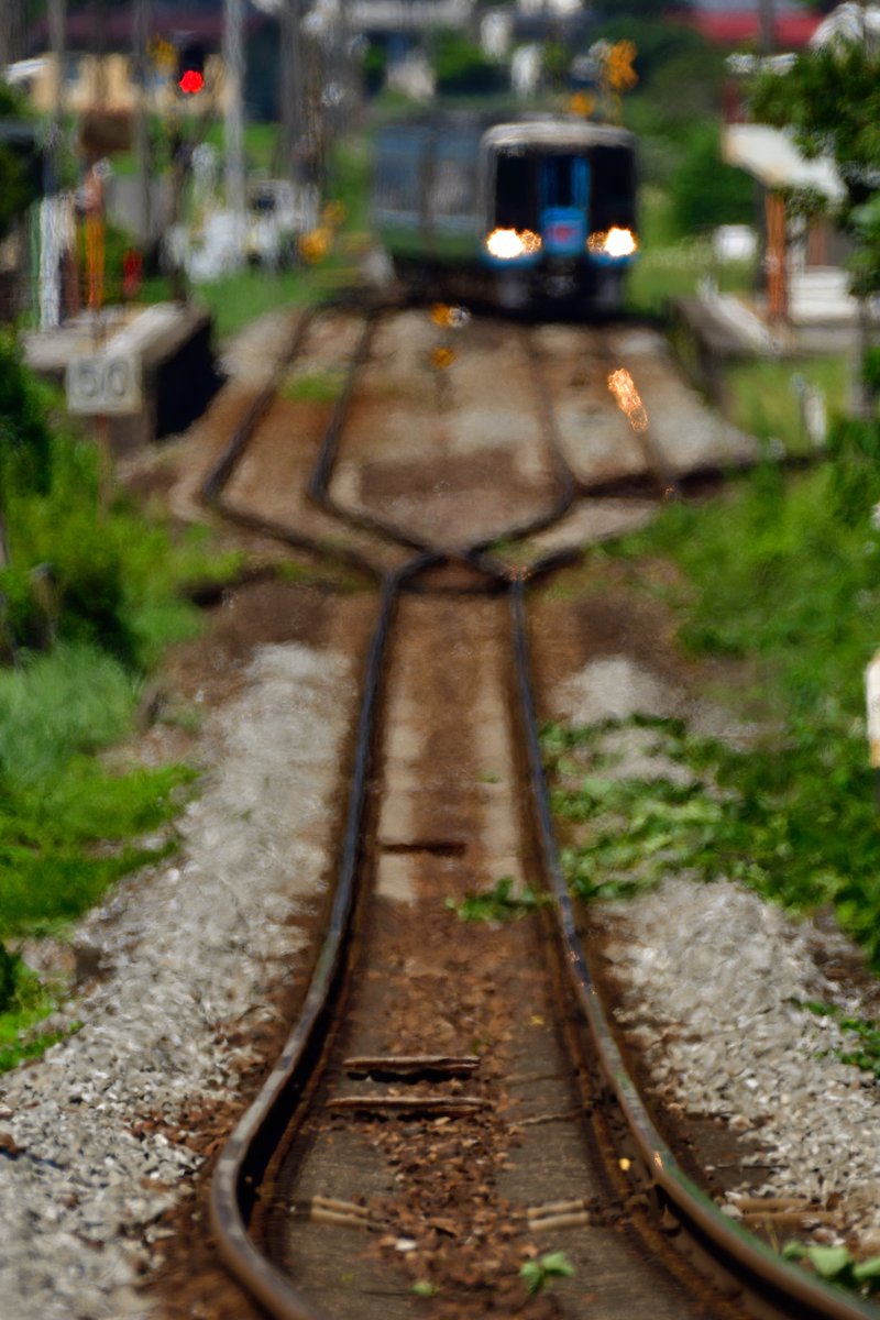 夏、田舎の交換駅