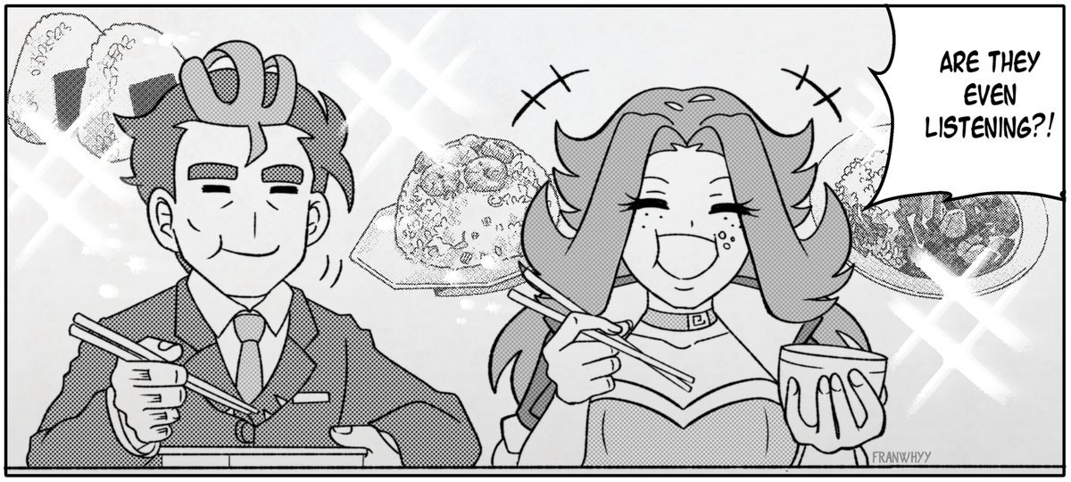 I don't think they are...actually.

Foodie lovers manga version 🌳🎐🩷

#PokemonOC | #PokemonScarletViolet | #Canonxoc