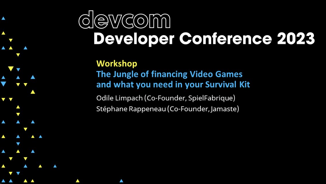 SpielFabrique's tweet photo. ๐ฎ Join us in the jungle of game financing and discover essential tools for your survival kit in the world of video game funding. ๐๐ณ with @StefRappeneau & Odile Limpach
๐๏ธ Date: TODAY
โฐ Time: 10:00 AM @devcom_global or on stream! ๐ฅ
#indiedev #videogamingindustry #devcom23 https://t.co/kIPI5DKSAb