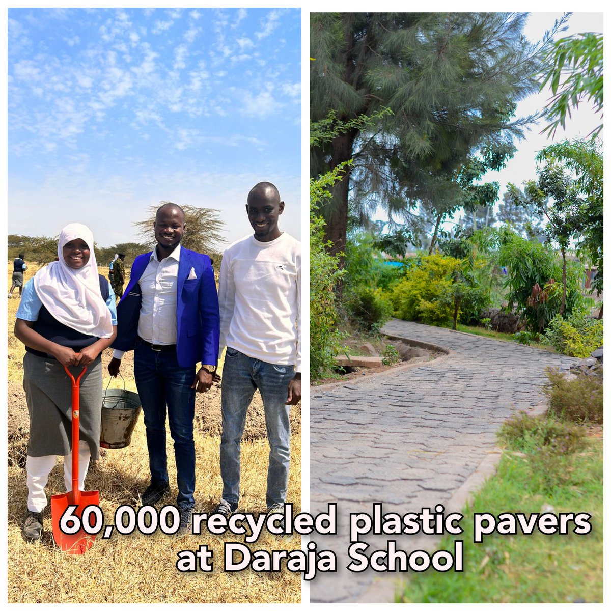 We are happy to provide <a href="/darajaacademy/">Daraja Academy</a> with at least 60,000 pavement blocks made from 💯 recycled plastic for their new school grounds!

This is plastic that would otherwise end up carelessly discarded or in the rivers and oceans...

#PlasticPollution #innovation #impact