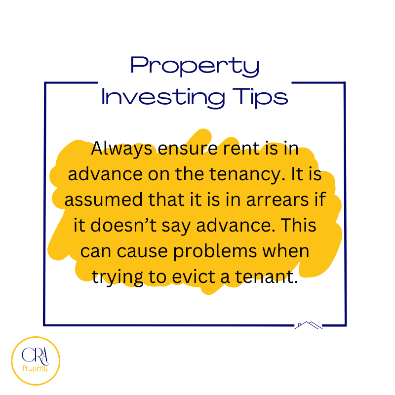 CRA_Property's tweet photo. Always ensure rent is in advance on the tenancy. It is assumed that it is in arrears if it doesn’t say advance. This can cause problems when trying to evict a tenant.

#propertytips #advancerent #propertyinvestor #cra_property #landlordtips https://t.co/lUf5OV4FRG