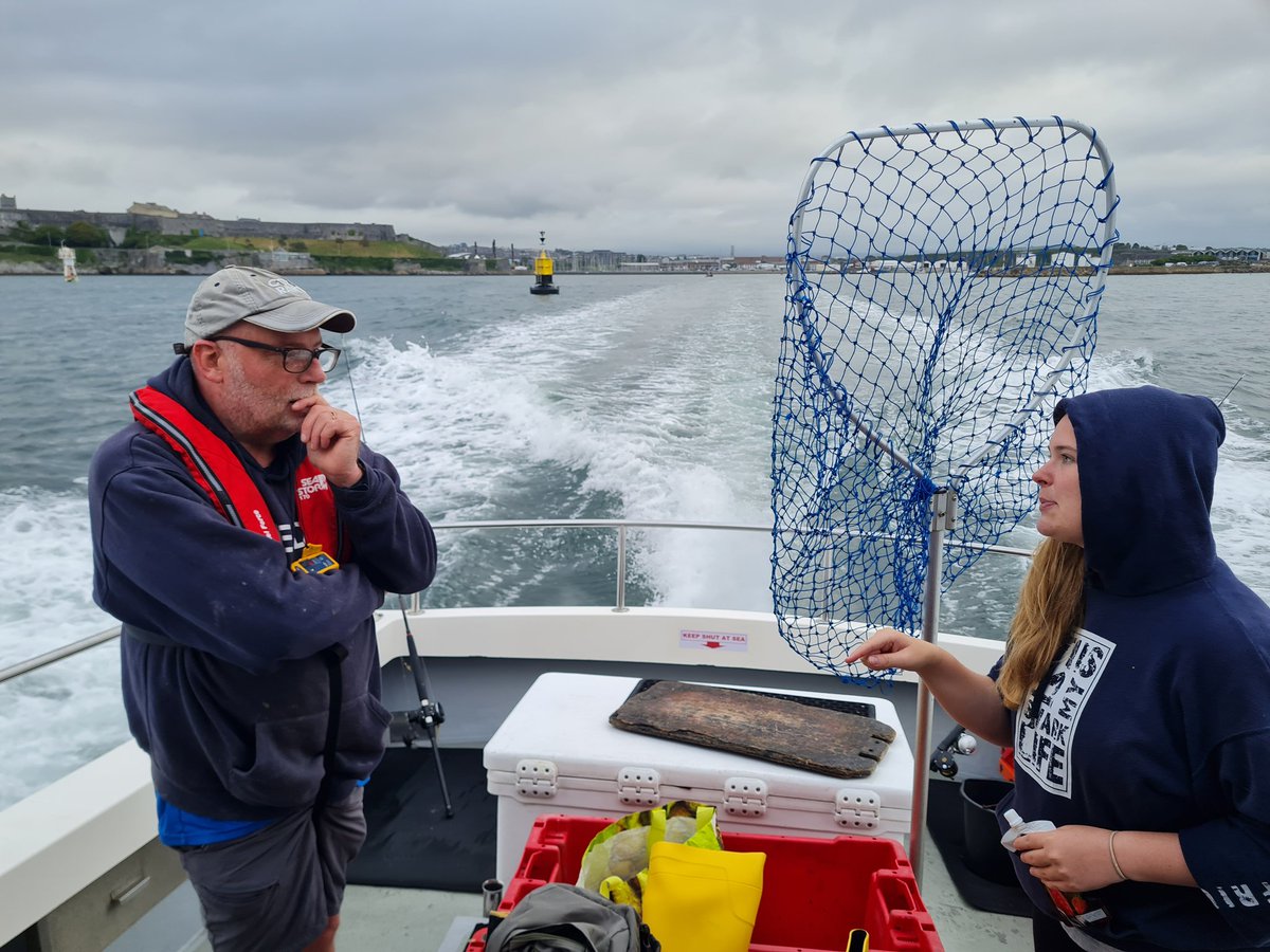 BD_Stew's tweet photo. Fantastic day out from Plymouth, sampling for our Pollack FISP. Many thanks to Dave Uhren & Shaun Sullivan of the Mirage for all their help & awesome fish finding #ProjectPollack π https://t.co/1lPzaNlpcY