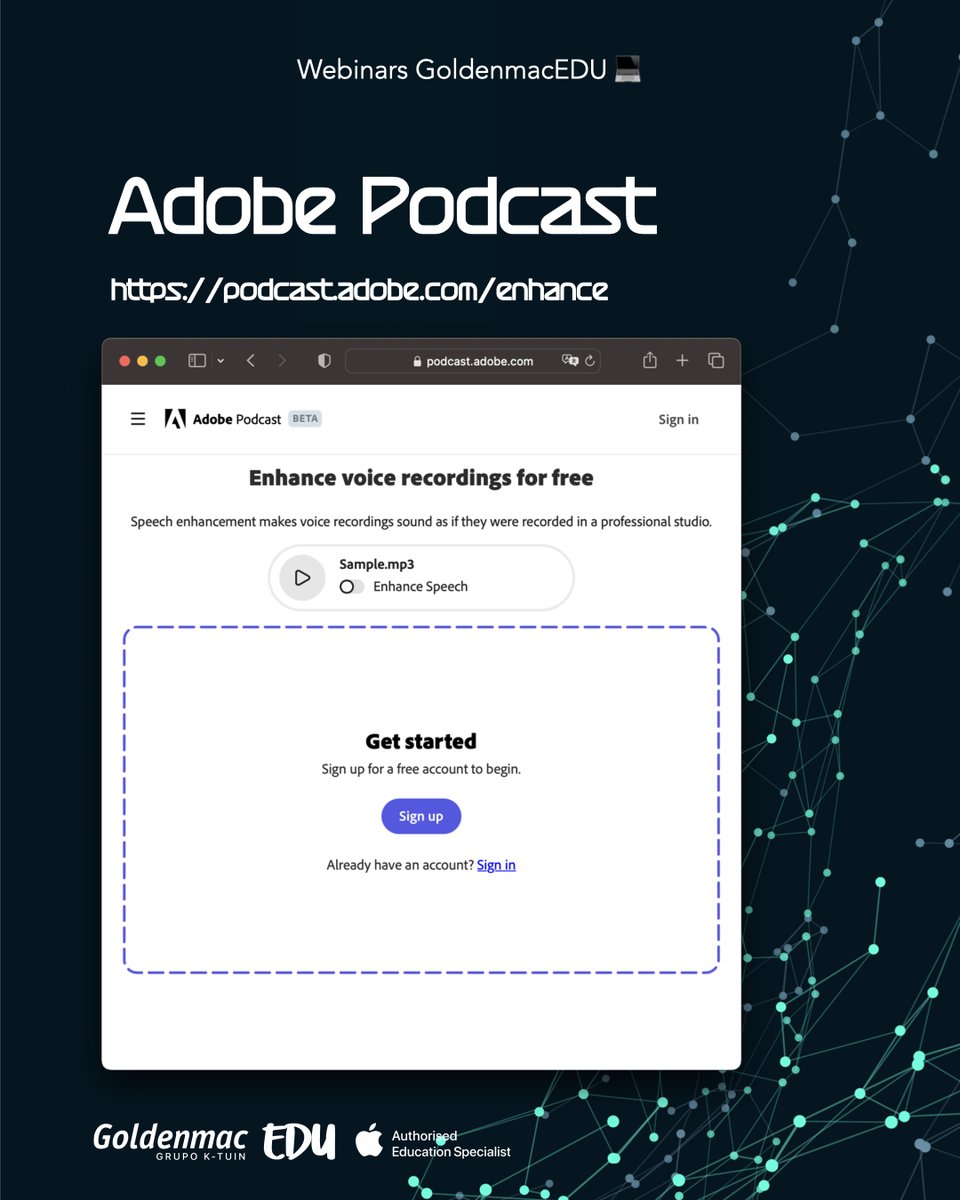 Adobe Podcast Enhance 🤯

Elimina el ruido de fondo de cualquier audio dejándolo cómo se si hubiera grabado con un micrófono de mucha mejor calidad. 

¡Pruébalo, es gratis y no te arrepentirás!

podcast.adobe.com/enhance