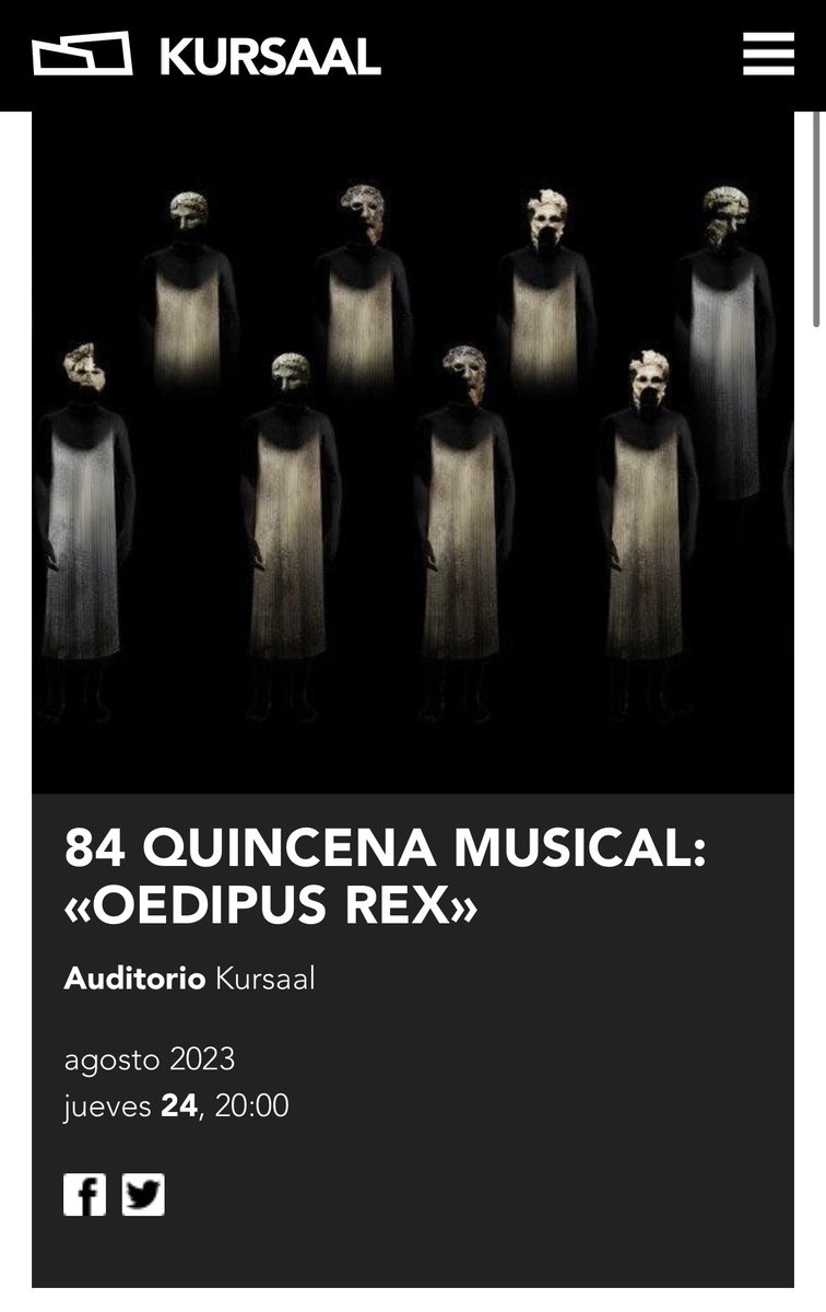aitor_garitano's tweet photo. OEDIPUS REX - I. Stravinsky
@QuincenaMusical 
@Bilbaorkestra 
@PerPoc 

2023-08-24 | Kursaal Auditorio https://t.co/B6Eb5KNCFz